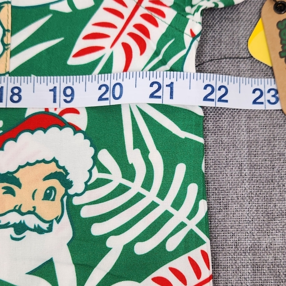 Tipsy Elves Santa Palms Lightweight Button Down Shirt. Large. - Picture 7 of 7